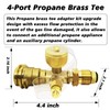 Propane Brass 4 Port Tee Kit Propane Brass Tee Adapter