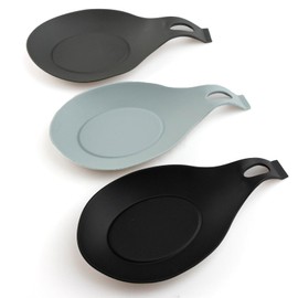 3 Pack Small Silicone Spoon Holder, Silicone Spoon Rest for Stove Top, Heat Resistant Cooking Spoon Holder for Kitchen Counter, Coffee Spoon Rest