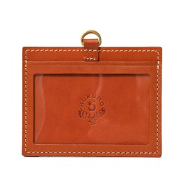 ID Case with Jotter, Card Holder, Leather, Tochigi Leather, Made in Japan, orange