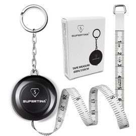 Supertina Tape Measure for Body Measurement, Flexible Waist Sewing Clothing, Soft Ruler, Tape Measure with Key Ring and Retraction Design for Easy Storage, 150cm