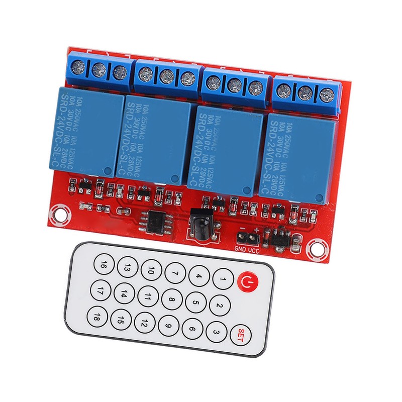4 Channel Receiving Relay Module 4CH Infrared Remote Transceiver Receiver