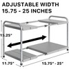 Simple Houseware Under Sink 2-Tier Heavy Duty Expandable Rack Organizer,