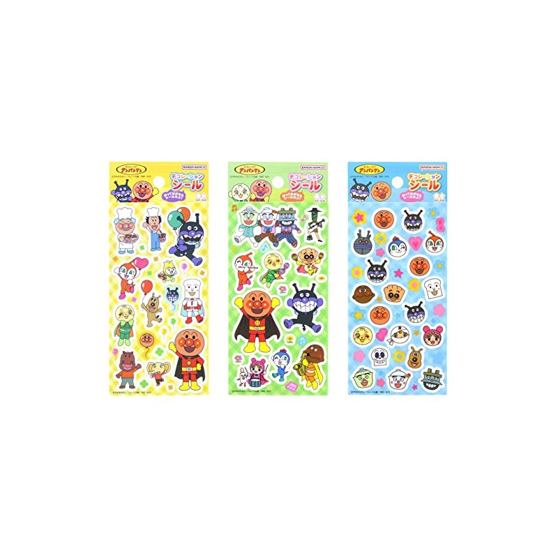 Sunstar Stationery Decorative Stickers Anpanman 3 Pattern Set