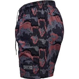Combat Iron Men's Performance Training Shorts - 5.5” Inseam - Breathable, Quick Dry Mid Stretch Allowance with Mesh Inner Pockets (Copenhagen Camo, Small)