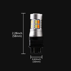 Grandview 3157 Amber/White Switchback Turn Signal LED Light Bulbs 12V LED Replacement Light 3457 3155 4057 4057 3047 3057-4pcs