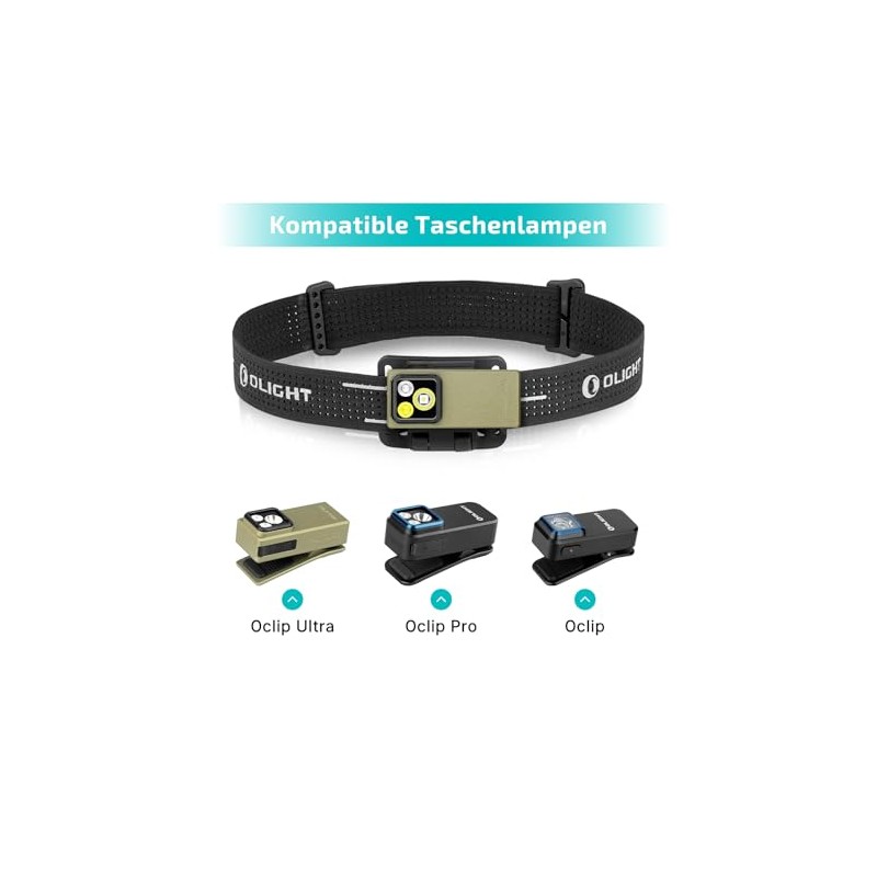 OLIGHT Oclip Headlamp Strap, Headband Main and Top Strap, Compatible