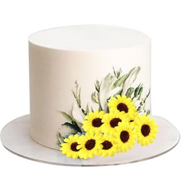 Keaziu - 20 piezas de decoración de girasol para cupcakes, diseño de flores, primavera, cumpleaños, boda, baby shower, cumpleaños, decoración para fiestas, cumpleaños, color amarillo