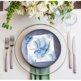 Gift Boutique 100 Pcs Playa Octopus Sea Cocktail Beverage Napkins Ocean Coastal Disposable Paper Dessert Napkin for Summer Spring Birthday Party Supplies