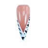 ArtiPrint Press-On Nails French Cream Cow Waterdrop Style, 3D Floral
