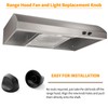 2 Pcs Upgraded S99360232 Range Hood Knob Replacement for Broan