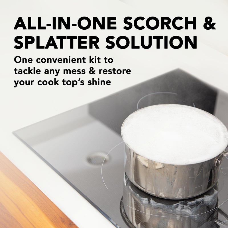 Weiman Glass Cooktop & Stove Top Cleaner Kit, Removes Grease