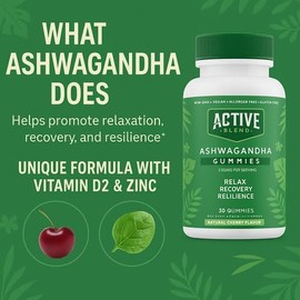 Ashwagandha Gummies – Supports Calm, Balanced Mood & Immune Support | 750mg Ashwagandha Root, Zinc, and Vitamin D2 | 30 Day Supply | Vegan & Non-GMO – 30 Count 