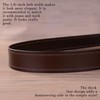 SOMSHU Men's Belt Full Grain Leather 1.6 Inch Width Casual