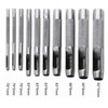 10PCS Belt Punch Set Carbon Steel High Hardness Round Hollow