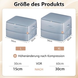 Ultra Platzsparender Selbstkomprimierender Organizer, Selbstkompressions-Organizer Aufbewahrungstasche für Bettdecken, Kleidung Aufbewahrung, Kompressions Organizer BettwäSche, Decken Organizer