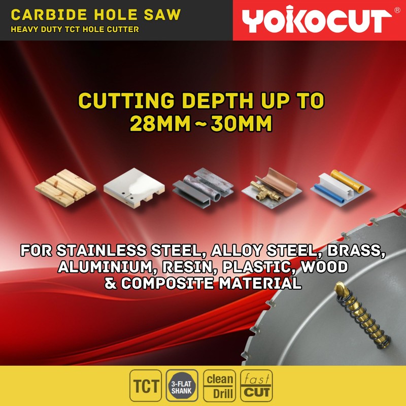 1-1/2 Inch Carbide Hole Saw, Hole Cutter Carbide Tipped with