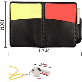 LALOCAPEYO Metal Whistle with Sports Referee Card Set, Red Yellow Card,pen and Stainless Steel Metal Coach Whistle for Football,Football, Basketball, Soccer, School, Emergency Warning Cards