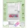 SumDirect 50Pcs White Kraft Zip Lock Stand Up Bolsas de
