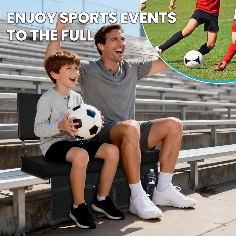 Stadium Seats with Back Support(16.5”L × 13.4”W × 15”H), 360°