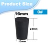 10pcs 0# Black Tapered Shaped Solid Rubber Stopper for Lab