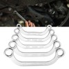 5pcs 8-22mm Metric Wrench Kit Half Moon Double Ended Chrome