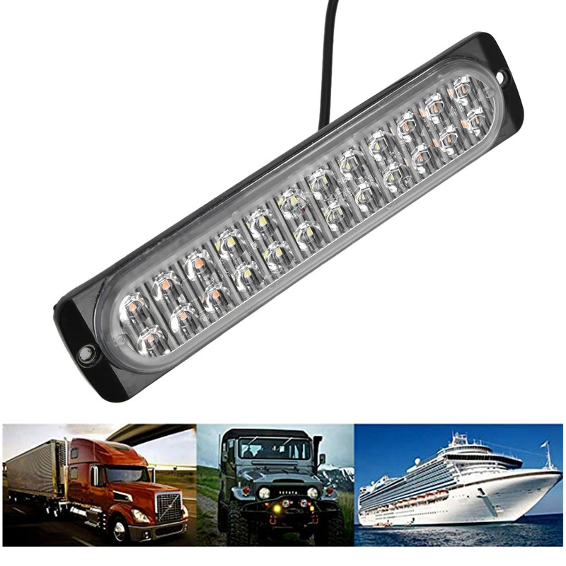Emergency Strobe Lamps 24LEDs Waterproof Strobe Light Emergency Warning Flashing