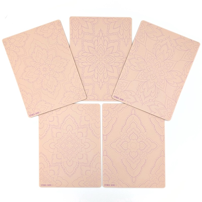Pre-Printed Tattoo Practice Skins with Stencils | 3mm Fake Skins
