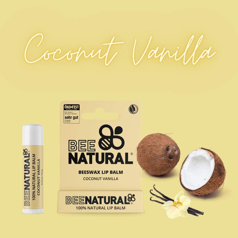 Bee Natural - 100% Natural Moisturising Lip Balm, Coconut Vanilla