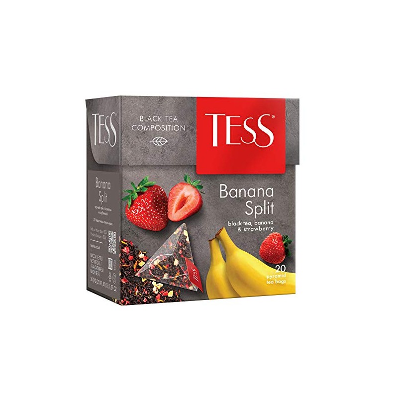 Tess Banana Split Black Tea CompositionBlack Tea, Banana and Strawberry