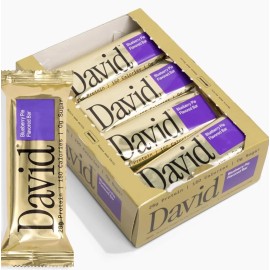 Generic David protein blueberry pie 12 bars 28g of Protein