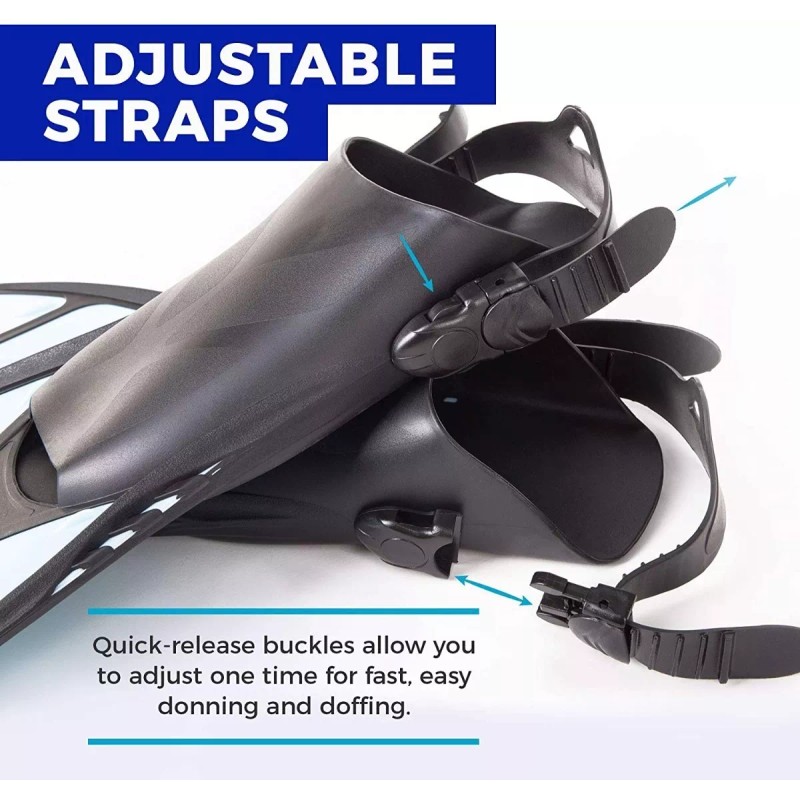 Breezee Market Aletas Natación Snorkeling Ajustable Flexibles Talón Abierto