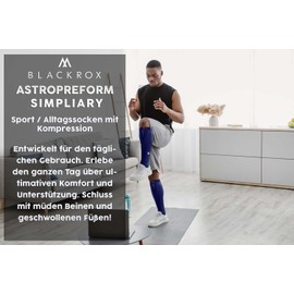 BLACKROX Simpliary Compression Socks for Sports Sports Compression Socks Running Socks Everyday Women and Men Long Unisex, Blue-Impliary