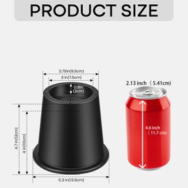 MCXYEM Bed Riser/Furniture Lift Bed/Bed risers/Furniture Lifter/Table risers/Frame Risers Create Under Bed Storage Heavy Duty for Furniture Height Adjustment Round Black (9 Pack, New 4 Inch)