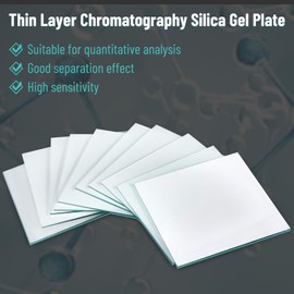 creahub TLC Plates 100mm x 100mm, Lab Thin Layer Chromatography TLC Plates, Glass Backed TLC Classical Paintcoat Silica Gel Plate GF254 for Lab (20/Box)