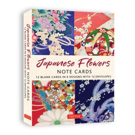 Japanese Flowers, 12 Note Cards: 12 Blank Cards in 6 Lovely Designs (2 each) with 12 Patterned Envelopes