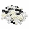80 Mix Black/White/Silver Resin Flatbacks Craft Embellishments