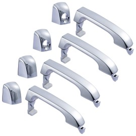 PLDDE Pack of 4 Chrome Exterior Door Handles Replacement Kit Left+Right Front+Rear Side Compatible With 2007-2012 Hyundai Veracruz replace ‎82651-3J010 82651-3JD00