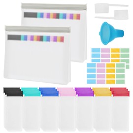 HINGTAI Reusable Protein Powder Travel Container Set, Powder Supplement Travel Container, Suitable Size Portable Storage Supplies Sufficient Quantity