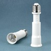 QWORK E26 Light Socket Extender, 2-Pack 4-Level Extendable, Flame-Retardant PBT,