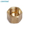 LTWFITTING 1/4-Inch Brass Compression Cap Stop Valve Cap,Brass Compression Fitting(Pack