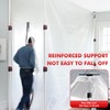 12FT Dust Barrier Poles 4 Pack withCarry Bag, Stainless Steel
