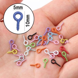 HappyHome 100 PCS Heaton Hardware Screw Heaton Accessories Findings Handmade Craft DIY Craft Parts (Multicolored 5x10)