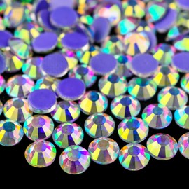 Hotfix Rhinestones Bulk,14400pcs Glass Gems Rhinestone Beads,Hot Fix Rhinestones for Bedazzling,Crafts Clothes DIY Decoration,Crystal AB,SS20