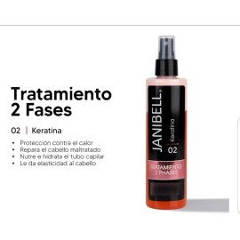 Tratamiento 2 Phases Keratina Naranja Janibell 2pza