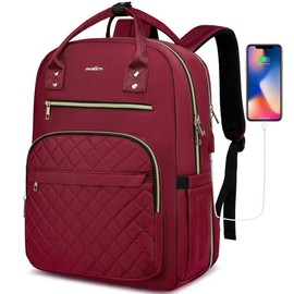 YAMTION 17 Inch Backpack for Women and Teen Girls,School Backpack TSA Laptop Bookbag with USB for College University Students Business Office Work Travel