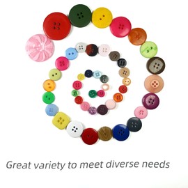 NiidodKatzi 600-700 pcs Round Resin Buttons Assorted Sizes for Crafts Sewing DIY Manual Button Painting DIY Handmade Ornament Buttons, 2 Holes and 4 Holes (Green?