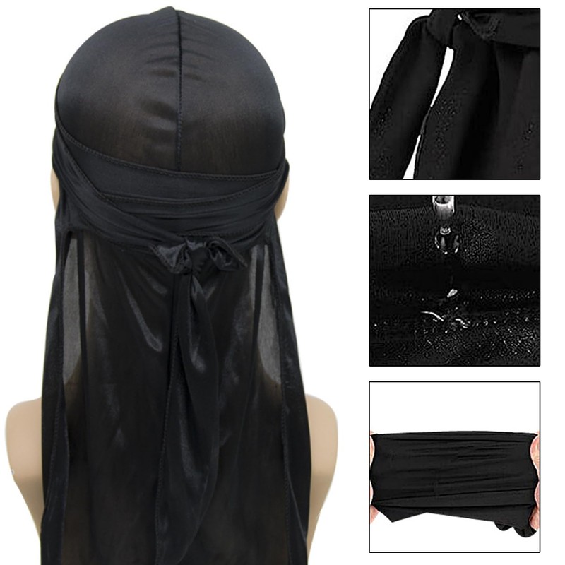 1 Pcs Silky Durag – Silk Du Rags for Men,
