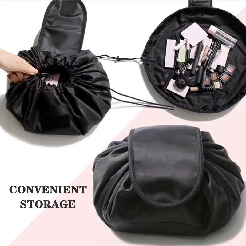 AWAVM Drawstring Makeup Bag, Travel Portable Large Capacity Makeup Bag,