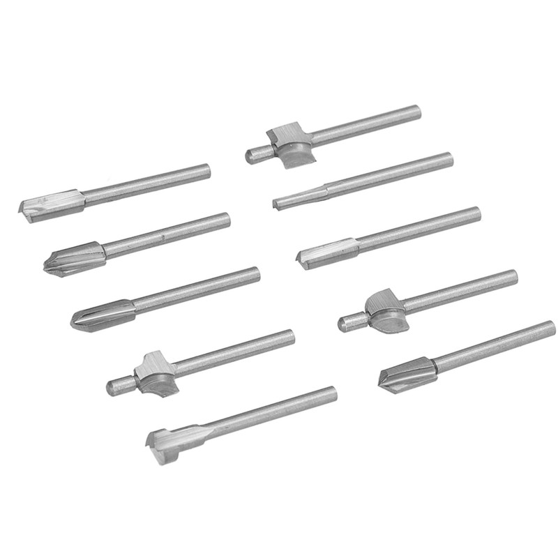 10Pcs Router Bit Set Large Capacity Chip Groove Nonstick Knives