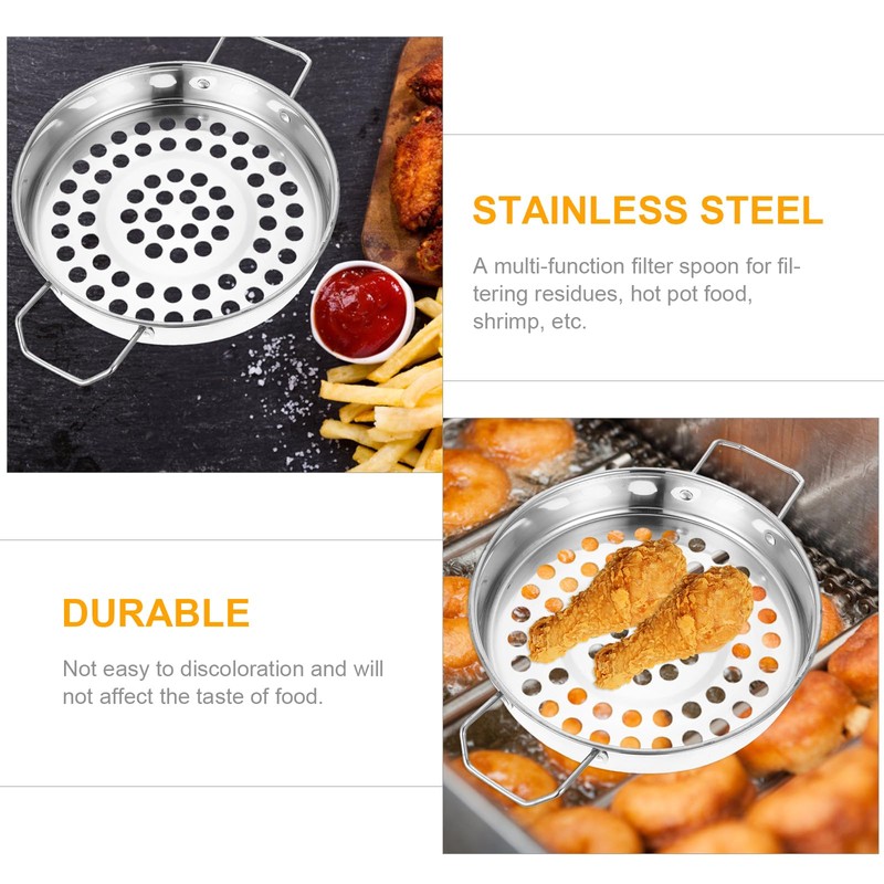 Housoutil Stainless Steel Colander Strainer - Metal Strainer with Large